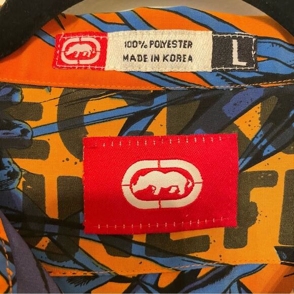 Vintage Y2K L Ecko Unltd. Fantastic Four blue short sleeve shirt Mr. Fantastic - Picture 4 of 7